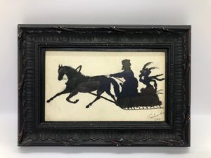 Богданович. «Зимнее катание на Масленице» бумага, тушь. 11,2 х 17,8 см.